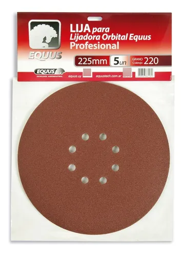 Pack De 5 Lijas Grano 220 Para Lijadora Equus