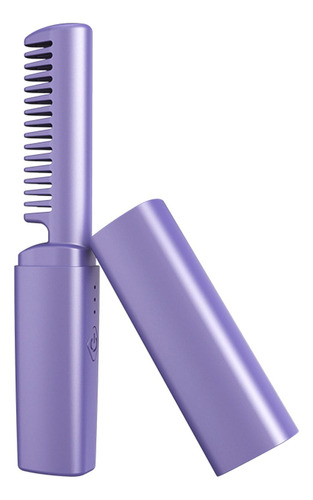 Mini Plancha De Pelo Recargable, Peine Caliente, Violeta