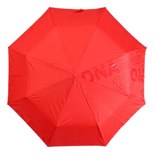 Paraguas Antivientos Botón Automático Impermeable Reforzado Color Rojo 330006 Diseño De La Tela Liso