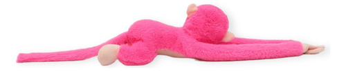 Chango De Peluche Rosa Acostado Animales Juguete De 65cm Color Rosa Chicle