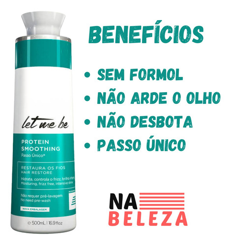Progressiva Sem Formol Let Me Be 500ml + Pós Progressiva
