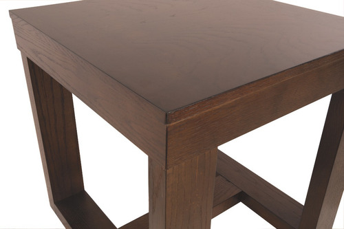 Imagen 2 de 4 de Mesa De Lateral De Madera Contemporánea Y Minimalista Café