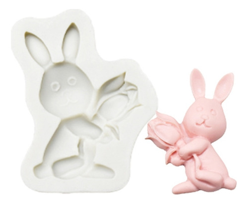 2 Pcs Easter Egg Silicone Mold, Specification: Bouquet Bunny