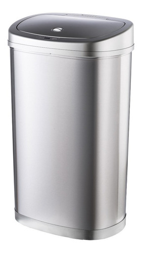 Cesto Tacho De Basura Automatico Eco Reciclaje Doble 50 Lts Color Acero Inoxidable