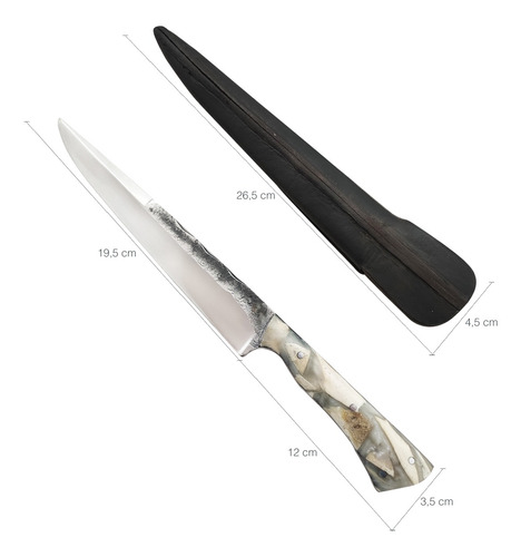 Faca Davila Laminada Brut Forge 8' Aço Carbono 5160