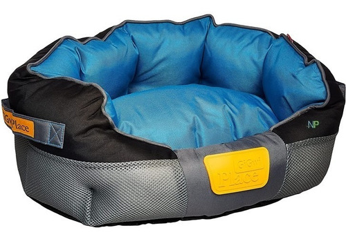 Imagen 1 de 9 de Cama Perro Gato Gigwi Place Gris/azul Large 75x50x20 Np