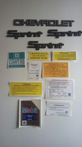 Chevrolet Sprint Emblemas Y Calcomanias 