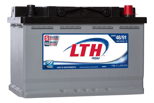 Bateria Lth Agm Para Acura Tlx 2015 3.5 Litros Tecnologia Powerframe (70% Mas Flujo Electrico) Envio Gratis