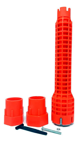 Chave Hidráulica Multifuncional Com Nível 8 Em 1 Para Canos Cor Vermelho 26 cm