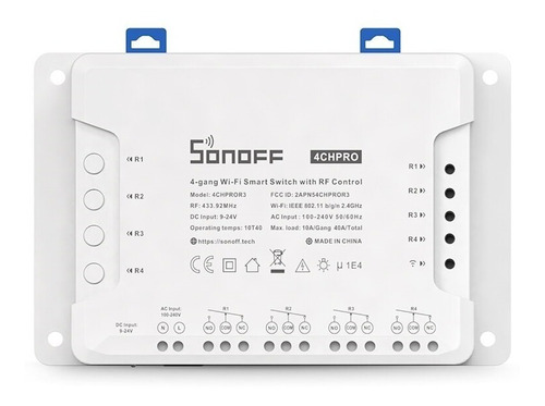 Interruptor Wifi 4 Salidas Sonoff 4ch Pro R3 Ctrl App Voz Rf
