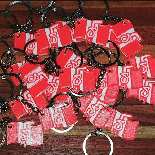 100 Llaveros 3d Con Logo + Número