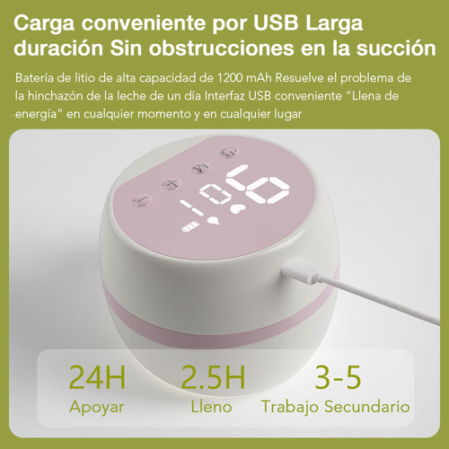 Dr.isla Eb11White Extractor De Leche Eléctrico Sacaleche 3 Modos 9 Niveles blanco 5V