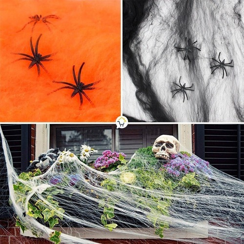 Telaraña Decorativa X6 Red Arañas Fiesta Halloween 4016