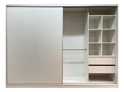 Ropero Placard Delta 2.40 X 1.80 X 0.55 (doble Cajonera) Blanco