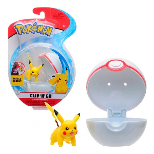 Figura Pokemon Clip N Go Pikachu Y Pokebola