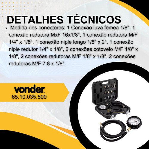 Medidor De Pressão De Óleo Para Câmbio Automático, Vonder