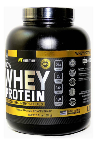Proteina Pura 100% Whey Sin Saborizantes 1.5kg Nt Nutrition