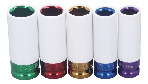 5 Piezas Dados De Impacto Estandar Juego De Dados De 1/2 Kit