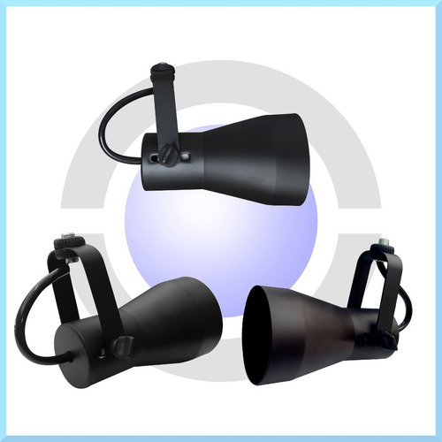 Kit De 50 Spots Perfilado Trilho Eletro Calha P/ Lâmpada Led Estrutura Preto 127/220V