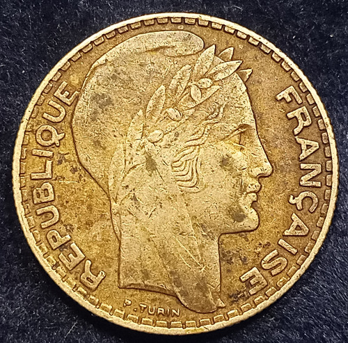Moneda Francia 10 Francos 1934. Plata (Usado)