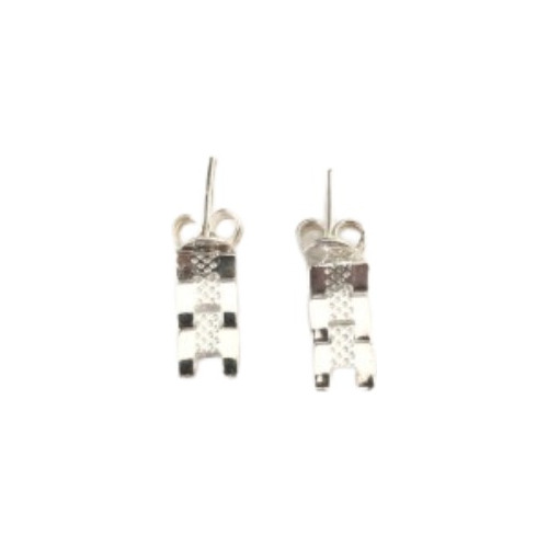 Aretes Plata S925 Tejido Plata 