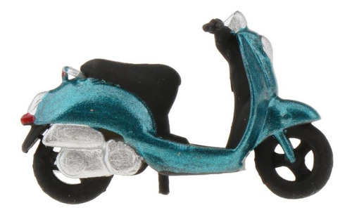 1: Escala 64 Mini Scooter Pequeño Diseño De Vía Azul