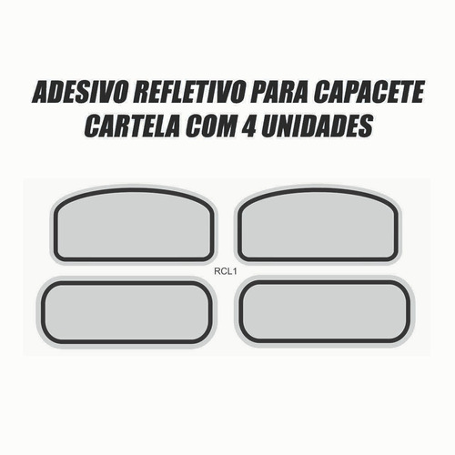 Kit Adesivo Refletivo Capacete Moto Motociclo Bike Carro