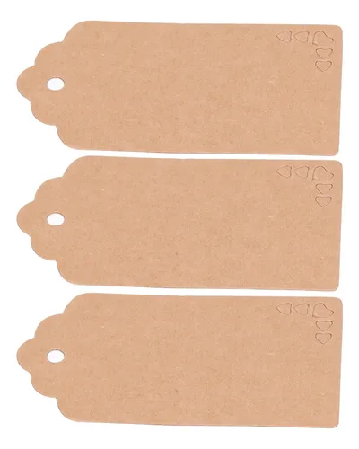 * 100 Etiquetas Para Ropa, Papel Kraft De Doble Cara, Para