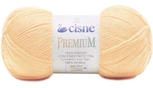 Fio Cisne Premium 100g 280mts Tex 357 100% Acrílico Crochê Cor 00911- Creme