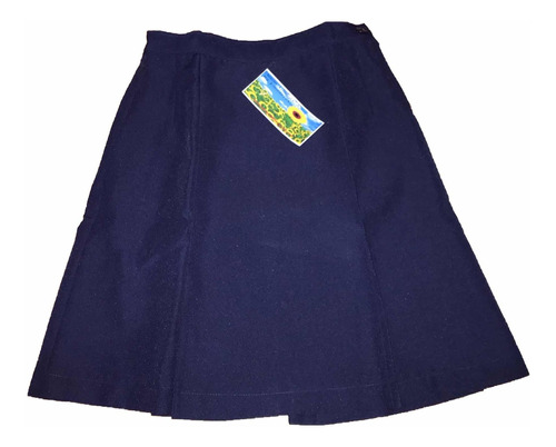 Falda Escolar Azul Marino Extra Larga Tallas 10, 12, 14 Y 16