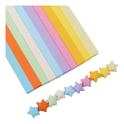 Tiras De Papel Decorativo De Doble Cara Con Forma De Estrell