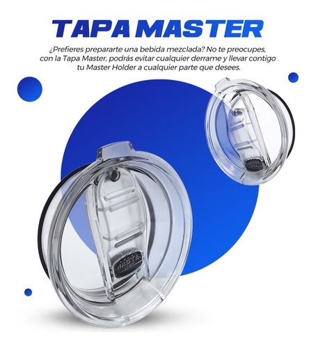 Portacaguamon Master Holder 1.2 Lts Acero Con Accesorio