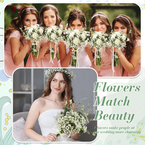 30pcs Flores Artificiales De Gypsophila, Fiesta De Bodas.