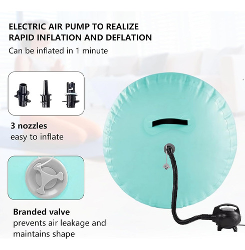 Air Roller - Colchoneta Inflable Para Gimnasia Con Bomba Par