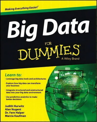 Big Data For Dummies, De Judith S. Hurwitz. Editorial John Wiley & Sons Inc, Tapa Blanda En Inglés