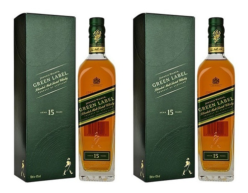 Estuche 2 Whisky Johnnie Walker Green Label Scotch X750cc