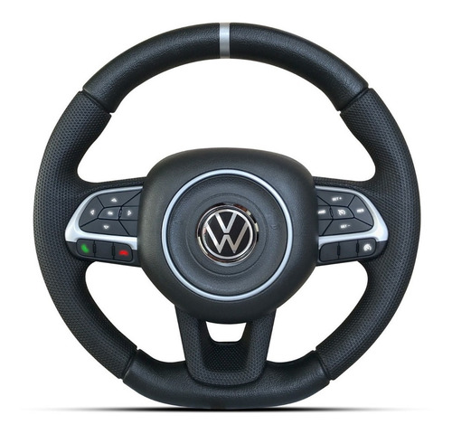 Volante Esportivo Prata Comando Som Vw Fox 2011