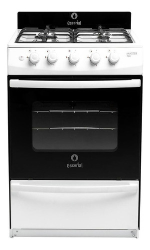 Cocina Escorial Master Style Blanca Electrica & A Gas 4 Horn