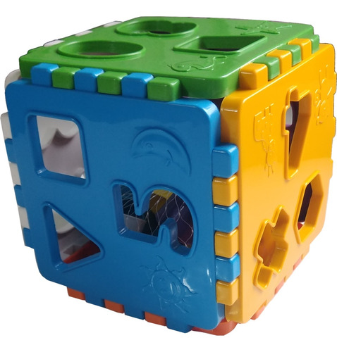 Cubo Didático Brinquedo Educativo Encaixe Menino E Menina