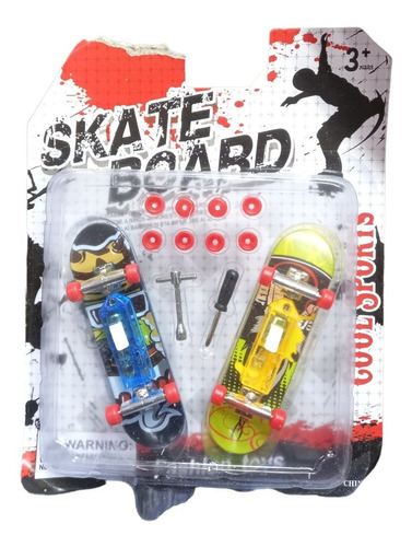 Set 2 Mini Skate Patinetas Para Dedos + Accesorios Y Luz