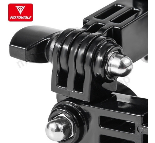 Imagen 10 de 10 de Montura Casco Gopro Soporte Base Cámara Moto Kit Adaptador