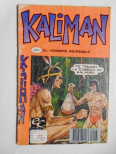 Kaliman. El Hombre Increíble, Nro. 966 Edit. Cinco Colombia 