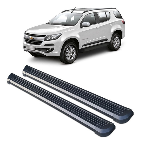 Estribo Gm Trailblazer 2012 A 2020 Lateral Aluminio Preto