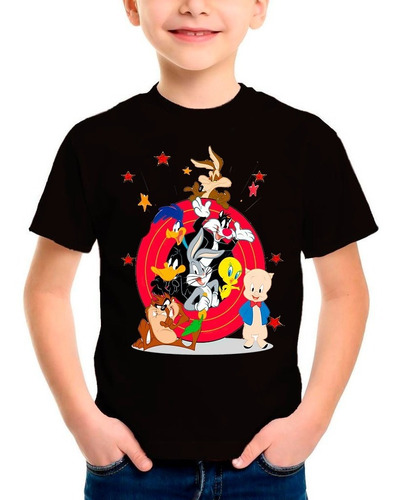 Polera Estampada 100% Algodón Niño Looney Tunes Exclusivo