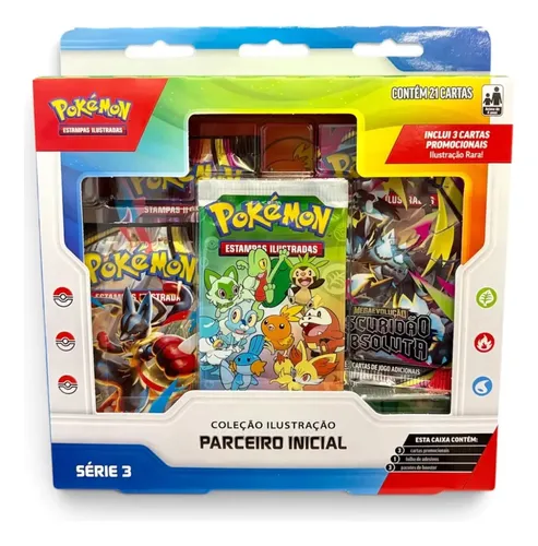 Box Colecao Ilustracao Parceiro Inicial Serie 3 Pokemon