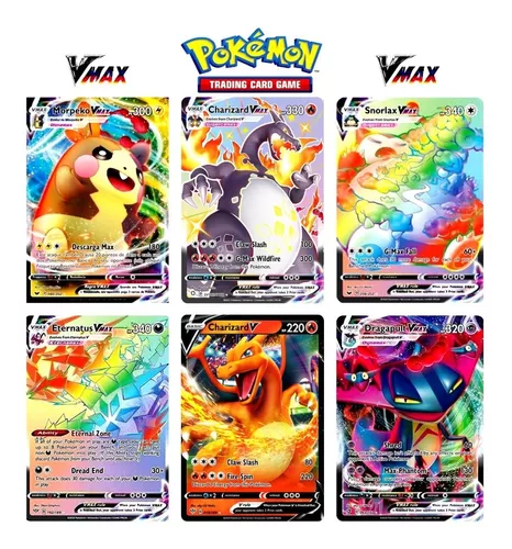 20 Cartas Pokemon Vmax Sem Repetir + 1 Carta Charizard Vmax