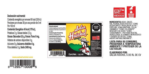 Imagen 6 de 8 de Kit Salsa Huichol Con 4 Botellas Y Gorra Logo Botella