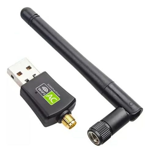 Tarjeta De Red Wifi Usb Dual Band 2g / 5g 600 Mbps C/ Antena