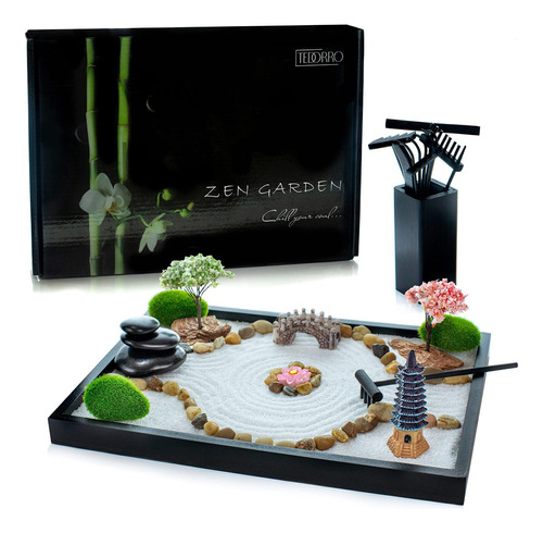 Mini Kit Jardín Zen Japonés Para Escritorio  21 Uds. ...