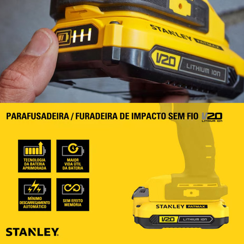 Parafusadeira Scd711c2k-br 20v Max C/ Kit Completo